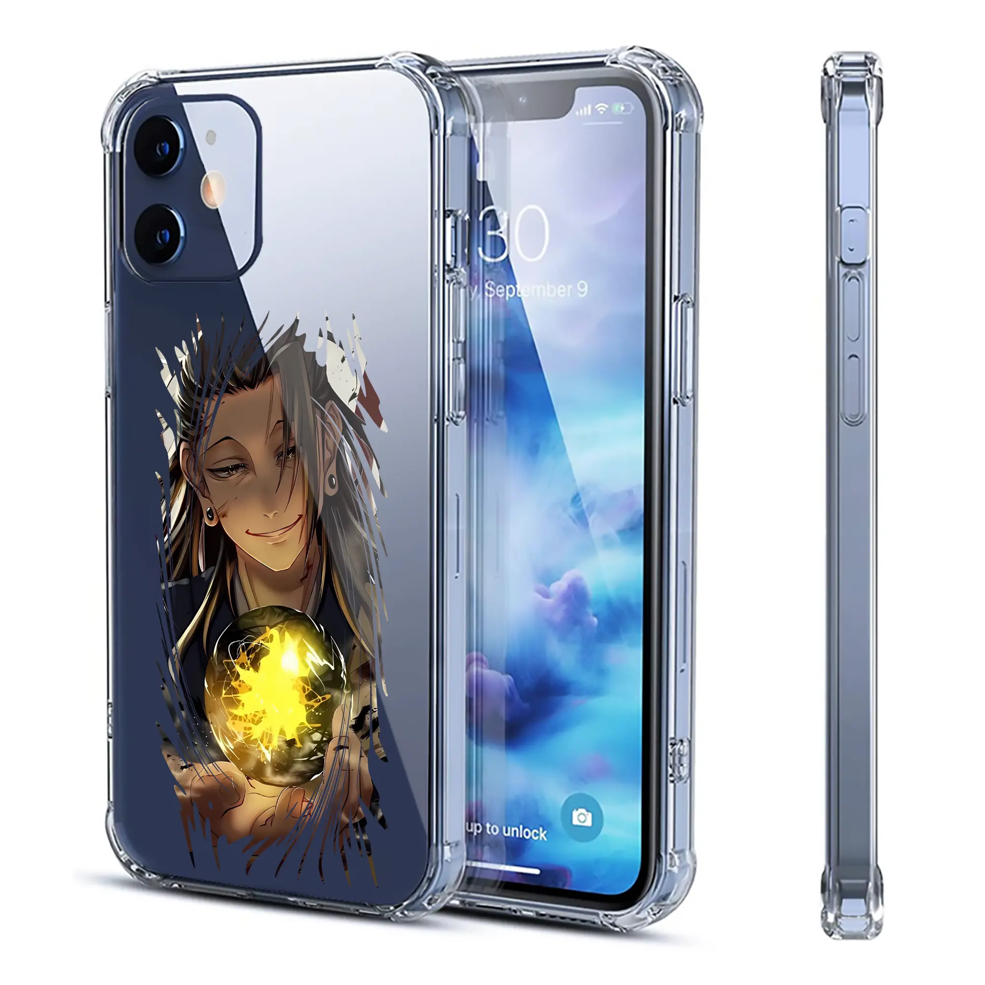 呪術廻戦 グッズ,夏油 傑 - IPhone 12シリーズ対応 ・ 透明スマホケース ・ クリアソフトケース ・ TPU素材 ・ 耐衝撃 ・ 高密着 ・ 防汚 防指紋 ・ 簡単着脱